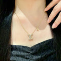 Louis Vuitton Rhinestone LV Necklace - Louis Vuitton Gold Rhinestone