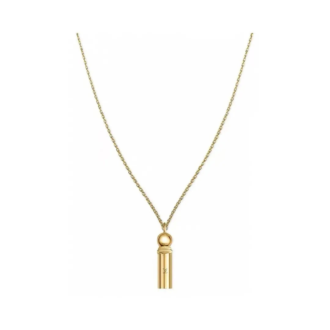 Louis Vuitton Gold Letter Z Pendant Necklace - Designer Style