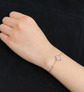 Premium Flower Bracelet - Rose Gold Elegance