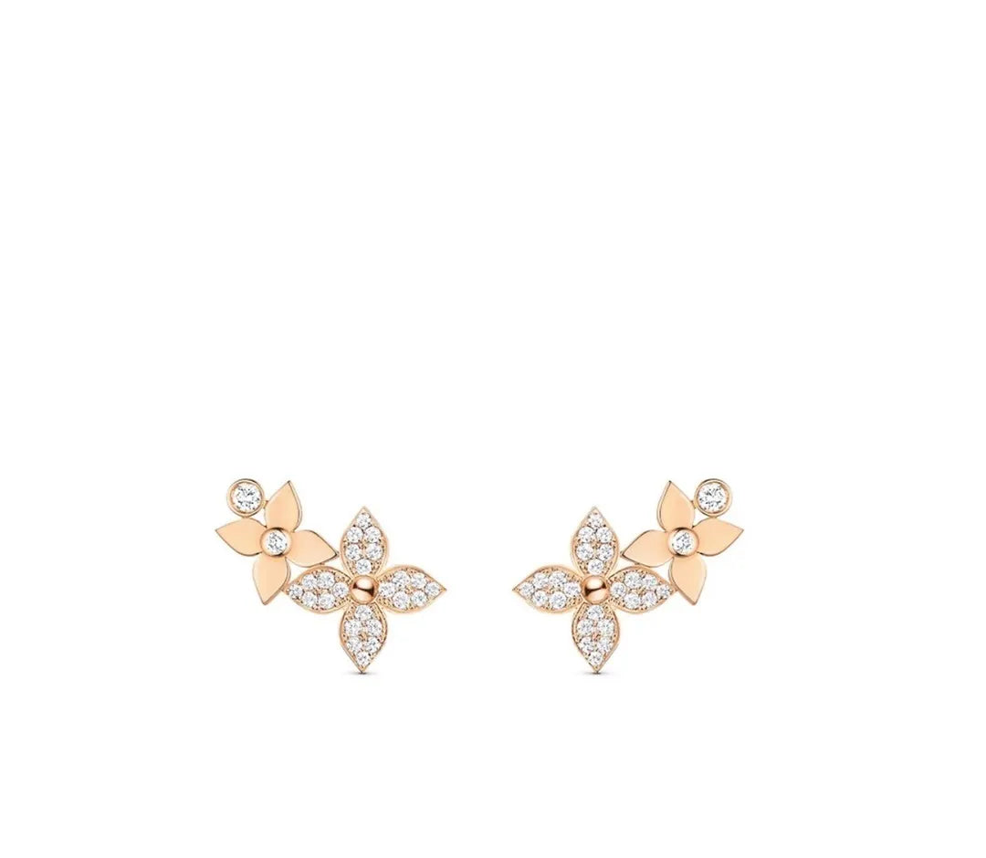 LV Rose Gold Diamond Earrings - LV Idylle Blossom Rose Gold Diamond