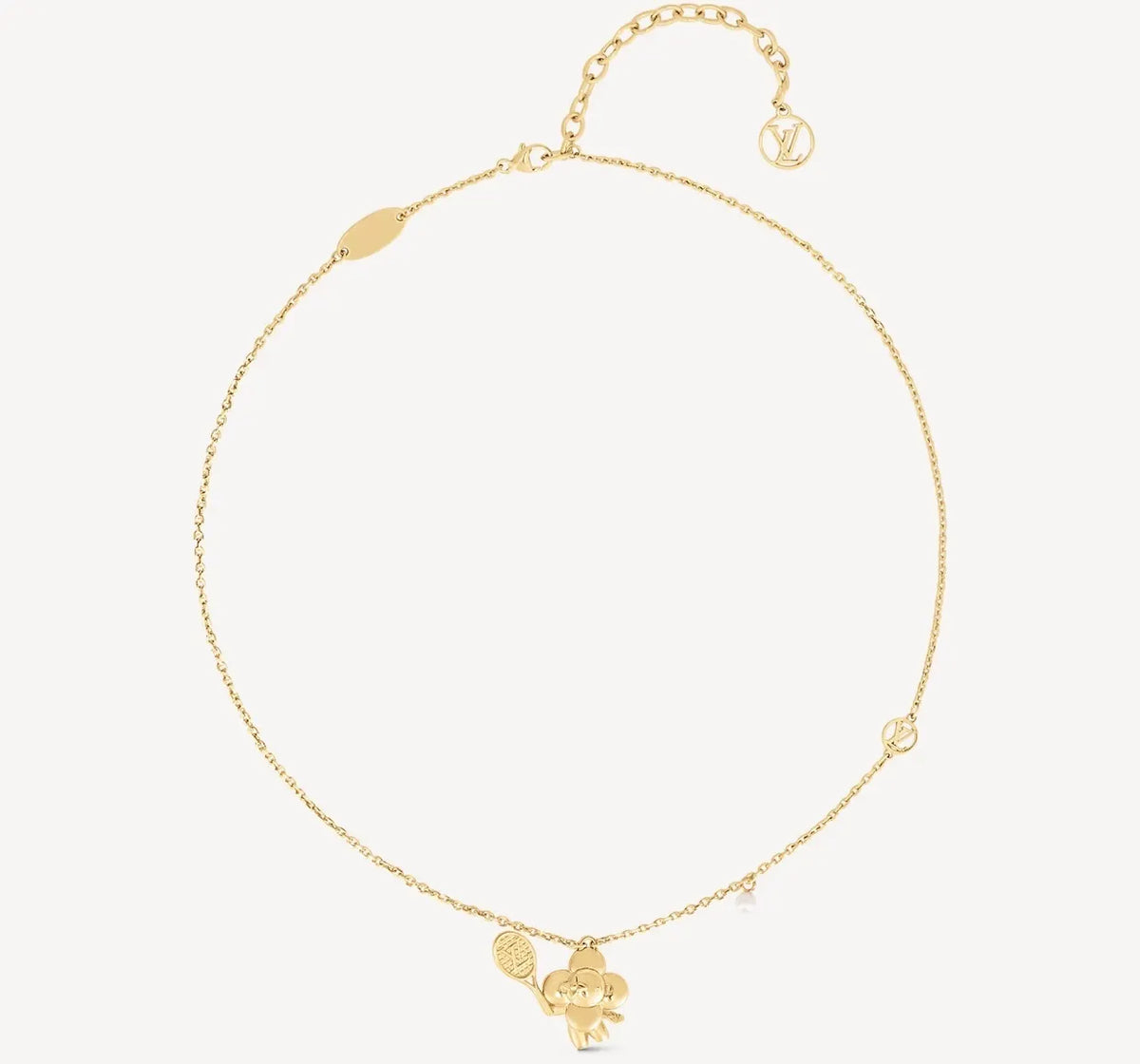 Louis Vuitton Vivienne Pendant Necklace - Gold Finish
