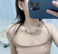 Chanel Gold Chain Necklace - Black & White CC Logo