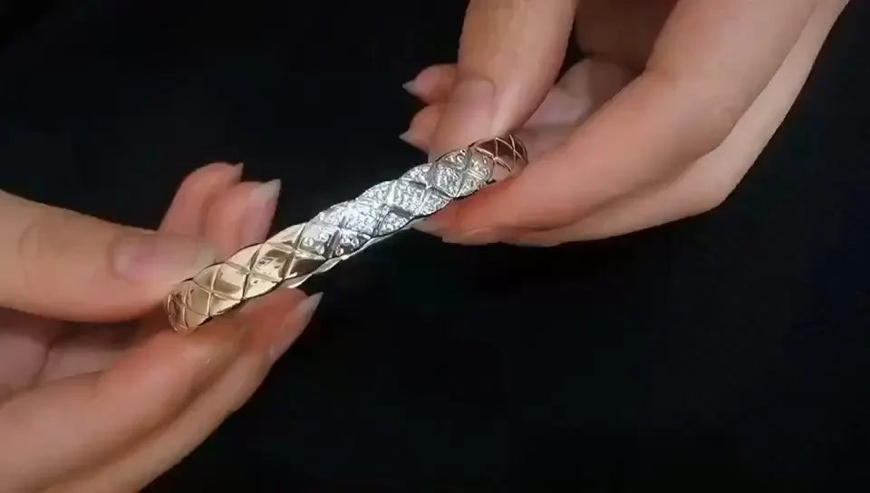 Diamond Quilted Bangle - Premium Quality Bracelet