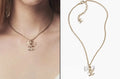 Chanel Gold CC Ribbon Necklace - Chanel Gold CC Ribbon Pendant