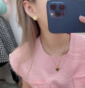 Chanel Gold Button Earrings - Vintage Style