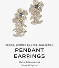 Chanel Gold Flower CC Drop Earrings - Designer Statement