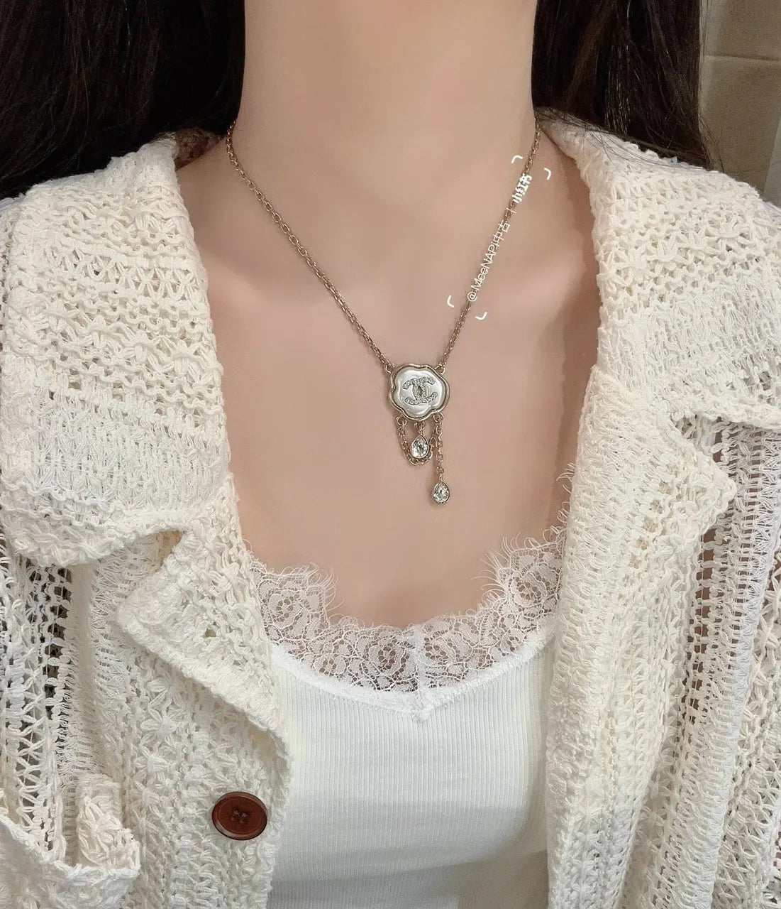 Chanel Gold Camellia Pendant Necklace - Elegant Design