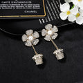Chanel Flower Pot Dangle Earrings - Designer Statement