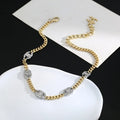 Chanel Gold Chain Necklace CC Logo Diamond - Luxurious Style