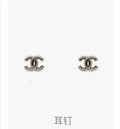 Chanel Silver Crystal Earrings - Chanel Silver Crystal CC Stud