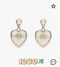 Chanel Pearl Heart Drop Earrings - Gold Designer Jewelry