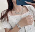 Chanel Silver Chain Necklace CC - Chanel Silver Chain Multi-Strand
