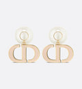 Dior Cream CD Pearl Earrings - Gold Finish Hardware