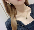 Dior Black Gold CD Necklace - Dior Black & Gold CD Logo Necklace