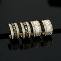 Dior Gold-Tone Crystal Earrings - Dior Gold-Tone Crystal Logo Hoop