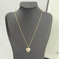 Dior Gold Heart Pearl Necklace - CD Logo Pendant
