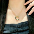 Gold Circle Pendant Necklace - Elegant - Timeless Style