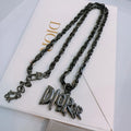 bold Dior Gunmetal Chain Necklace - Dior Gunmetal Chain Necklace