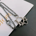 Dior Silver 'CD Icon' Necklace - Dior Silver Finish 'CD Icon' Necklace
