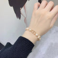 Dior Pearl Bracelet Gold CD Logo - Elegant Jewelry