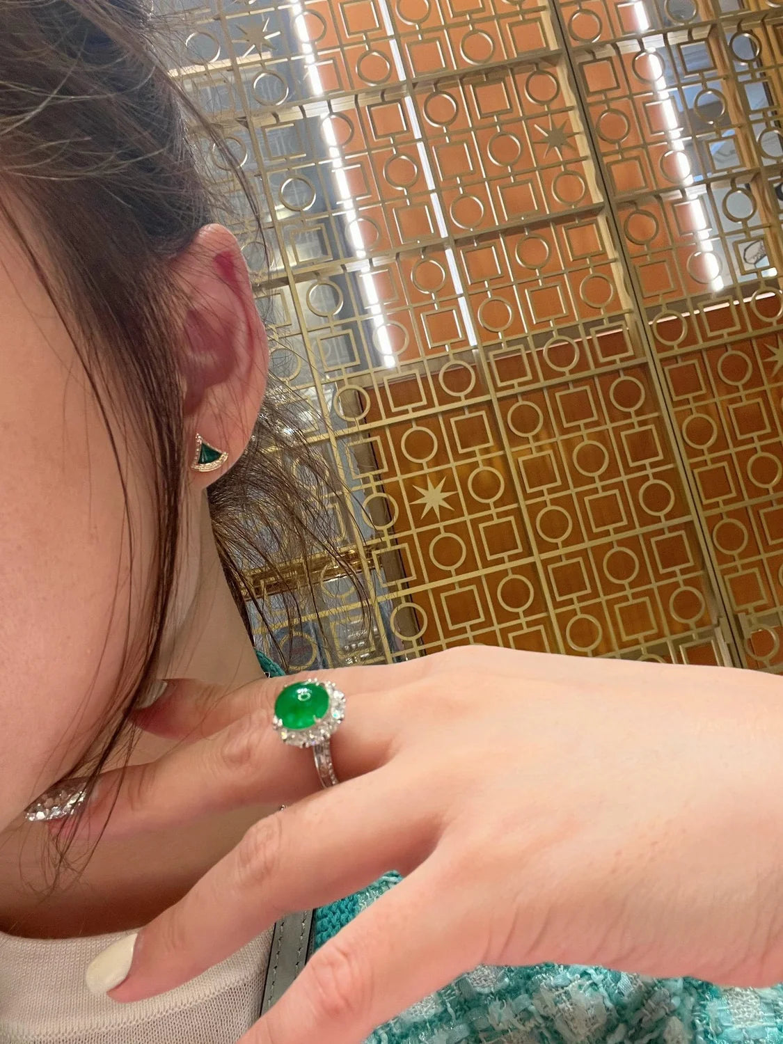 Bvlgari Divas' Dream Malachite Diamond Earrings